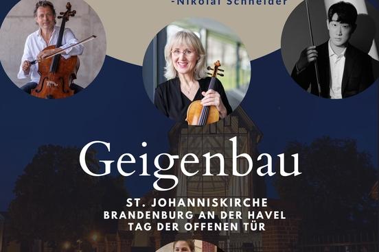 Am Freitag, 25.08.2022 laden die Geigenbauer zum Konzert mit Kathrin Rabus (Violine), Sejune Kim (Viola) und Nikolai Schneider (Violoncello).