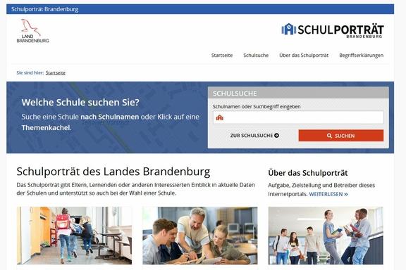 Neuer Internetauftritt: Schulporträt Brandenburg