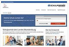 Screenshot des neuen Internetauftritts für Schulen im Land Brandenburg.