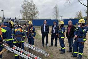 Oberbürgermeister informiert sich über den Ausbau des THW-Schulungszentrums