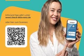 Flyer mit QR-Code.