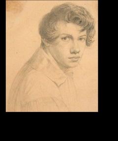 Gustav Metz, Selbstporträt, Bleistiftskizze, 1830er Jahre