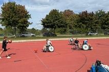 Basketball im Rollstuhl.
