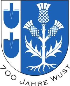 Das neue Ortswappen von Wust