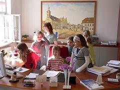 Schüler der Sprengel-Schule zu Gast bei der Oberbürgermeisterin