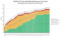 Fallzahlen unter den Bürgerinnen und Bürgern der Stadt Brandenburg an der Havel