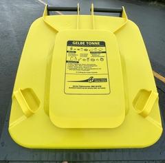 Draufsicht neue gelbe Tonnen