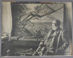 Karl Hagemeister im Atelier, 1931 fotografiert von Hermann Schweitzer