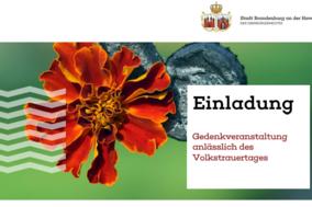 Einladungskarte zum Gedenken