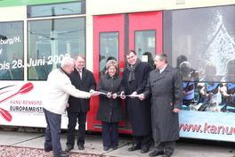 „EM-Straßenbahn“ fährt durch die Havelstadt