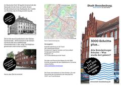 Faltbroschüre mit Deckblatt und Karte des Spaziergang-Weges