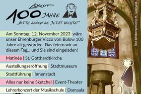 Werbeplakat für Veranstaltungen am 12. November 2023, alle Informationen stehen ebenfalls im Artikel