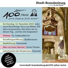 Werbeplakat für Veranstaltungen am 12. November 2023, alle Informationen stehen ebenfalls im Artikel