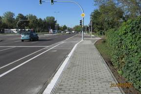 Ansicht des fertiggestellten Straßenbereiches