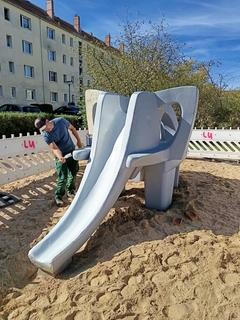 Der 60 Jahre alte Elefant wurde saniert.