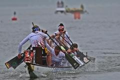 Zieleinlauf der deutschen Mannschaft bei der Drachenboot-WM.