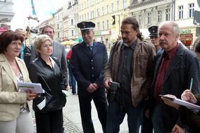 Aktion "Saubere Stadt Brandenburg an der Havel" – schnelle und regelmäßige Beseitigung von Farbschmierereien an Fassaden und Schaufenstern.