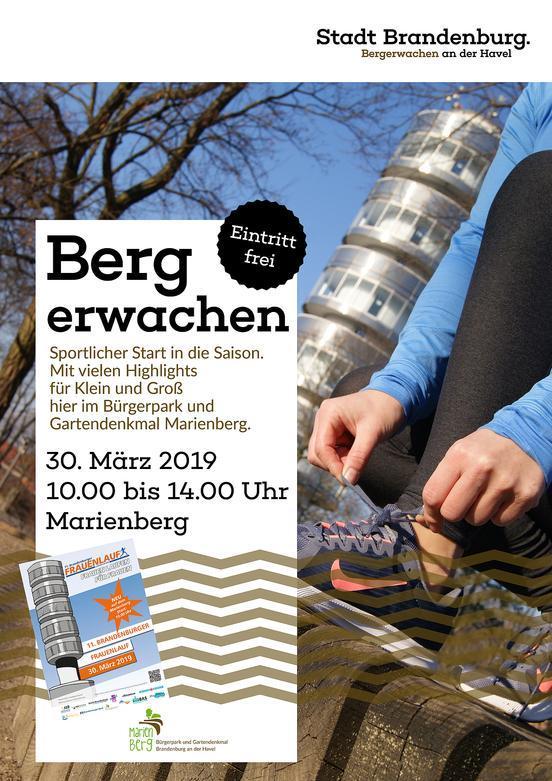 Sportliches "Bergerwachen" im Bürgerpark und Gartendenkmal Marienberg