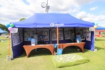 Ausstellung im Zelt der Geschichte.