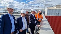 Thomas Rosenberg, Steffen Scheller, Daniel Keller, Klaus Piefke und Gunter Haase über den Dächern der Stadt Premnitz.