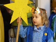 "Melchior" Pia – die jüngste Sternsingerin.