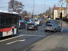 Verkehrssituation an einer Kreuzung