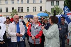 Die Behindertenbeauftragte Katrin Tietz und Vorsitzende des Behindertenbeirates, Sybille Kluge, sprachen über ein barrierefreies Stadtbild.
