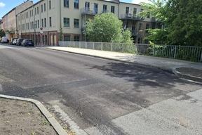 Ansicht der Fahrbahn auf der Wredowbrücke