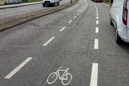 Schutzstreifen in der Bauhofstraße