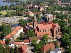 Luftbild mit Vogelperspektive auf das Dom-Ensemble