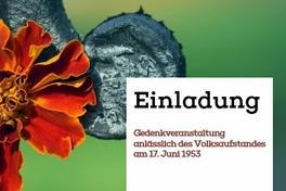 Einladung zur Gedenkveranstaltung
