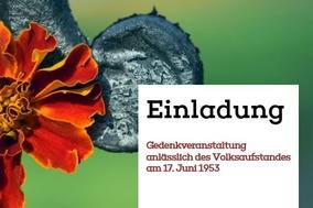 Einladung zur Gedenkveranstaltung