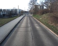 Ansicht der Fahrban mit Seitenbereich Sprengelstraße