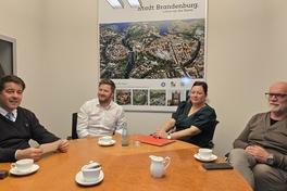 Steffen Scheller im Gespräch mit Andreas Griebel, Karina Knoppe und Heiko Horst-Müchler.