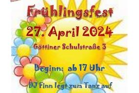 Festplakat des Dorf- und Kulturvereins Göttin.
