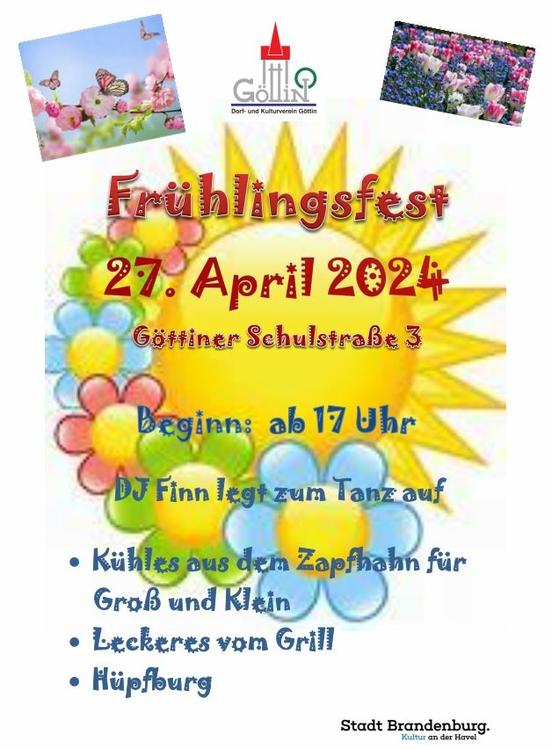 Festplakat des Dorf- und Kulturvereins Göttin.