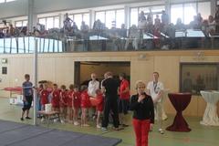 Bergüßung der Turnerinnen und Turner durch die Oberbürgermeisterin in der Dreifelderhalle Wiesenweg