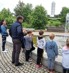 "Kleine Strolche" beim Kindertagsausflug mit Oberbürgermeister Steffen Scheller.