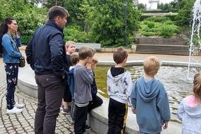 "Kleine Strolche" beim Kindertagsausflug mit Oberbürgermeister Steffen Scheller.