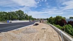 Die Baustelle mit Blick stadtauswärts.