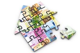 Puzzle das ein Haus darstellt