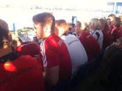 Team Deutschland verfolgt die Eröffnungsveranstaltung auf dem Beetzsee