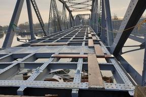 Alte Plauer Brücke vor Beginn der Arbeiten