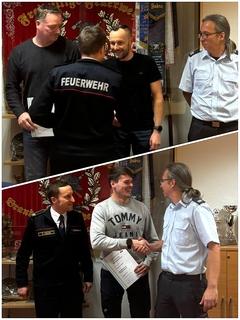 Üergabe der Urkunden an die neuen Ortswehrführungen.