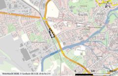 Lage des räumlichen Geltungsbereiches des Bebauungsplans Nummer 26 (schwarz gestrichelte Umgrenzung)