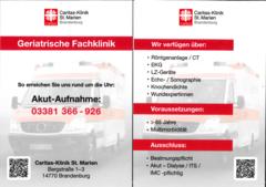 Flyer zur Akutaufnahme.
