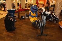 Immer sportlich aktiv: Regattastrecken-Maskottchen "Beetzi".