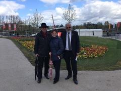 Die Stadtoberhäupter Bernd Poloski, Dietlind Tiemann und Ronald Seeger auf dem IGA-Gelände.