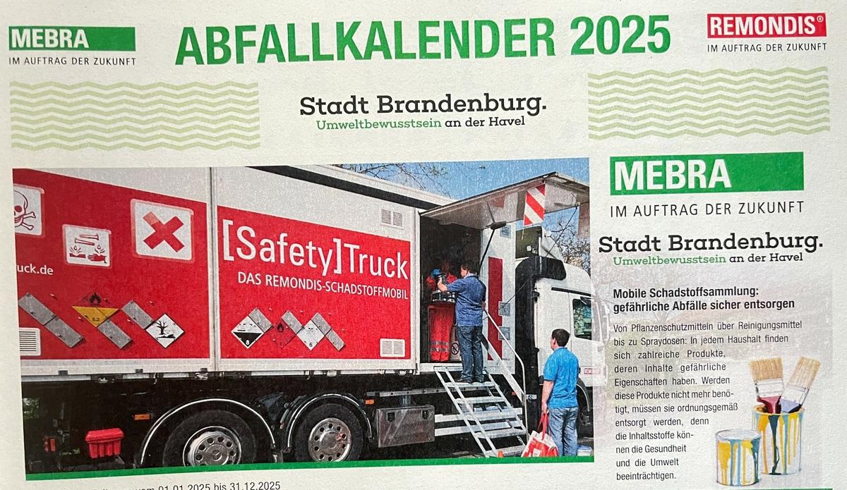 Abfallkalender 2025 - Stadt Brandenburg an der Havel