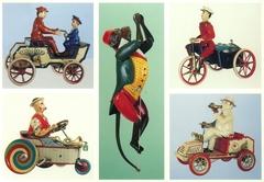 Auswahl an mechanischem Blechspielzeug aus Brandenburger Produktion